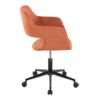 Margarite - Contemporary Task Chair - Black / Orange - Image 2