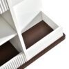 Adjustable End Table With Wheels, Modern Multifunctional Sofa Side Table With Lift Top, 360°Rotating Top And Storage Space For Living Room, Small Space - Brown / White - Image 15
