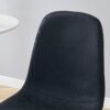 Luxury Simple Chair (Set of 4) Linen Cotton High Resilience Dining Chair With Metal en Legs - Black / Gold - Image 13
