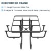 Square Outdoor Picnic Table With Umbrella Pole - Black - Image 5