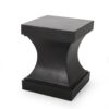 Modern Athena Side Table With Pedestal Design - Black - Image 5
