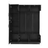 Tall Hall Tree With Shoe Storage, 4 In 1 Entryway Bench With 6 Cabinets, 4 Coat Hooks & Adjustable Shelf For Hallway - Black - Image 10