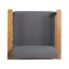 Outdoor Club Chair, Patio Chair With Teak Acacia Wood Frame - Dark Gray - Image 10