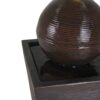 35.5" Tall Column Fountain With LED Lights, Retro Outdoor Decor, Weather Resistant Feature - Dark Brown - Image 12