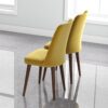 Katie - Mid-Century Modern Dining Chair (Set of 2) - Yellow - Image 3