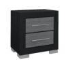 Messa - 5 Piece Full Bedroom Set With Bookcase Headboard - Black / Gray - Image 6