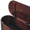 Rounded Lid-Up Blanket Box - Walnut - Image 3
