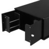 Modern Rectangle Coffee Table With Four Drawers, Wood Coffee Table With Metal Handles And Four Solid Wood Legs For Living Room - Black - Image 12