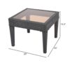 Nebulosity - Outdoor Accent Table With Square Glass Top - Brown Multi - Image 3