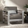 Outdoor Aluminum Club Chair With Cushion - Gray - Image 8