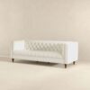 Evelyn - Mid-Century Modern Boucle Luxury Chesterfield Sofa - Ivory White / White - Image 10