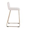 Casper - Fixed Height Contemporary Counter Stool (Set of 2) - Gold / Cream - Image 3