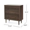 Nystrom - Mid Century Modern 3 Drawer Chest - Walnut - Image 3