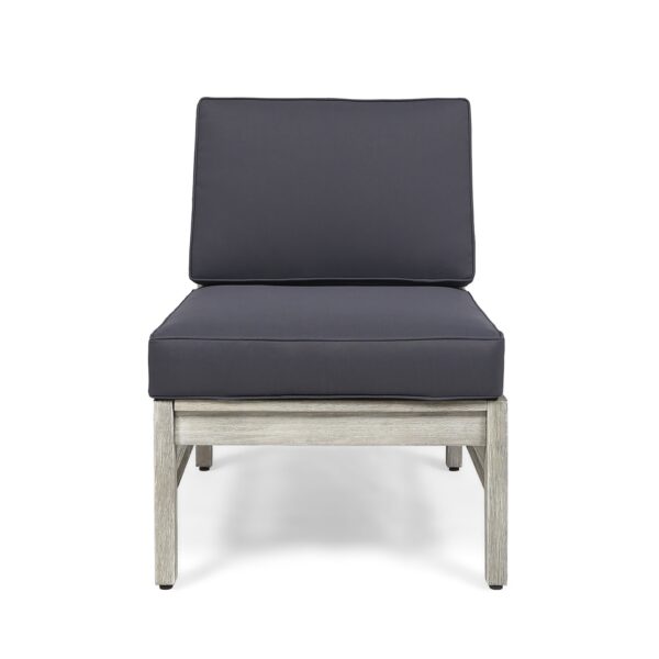 Perla - Stylish Armless Chair - Dark Gray
