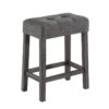 Lux - 3 Piece Counter Height Pub Table With Tufted Stools (Set of 3) - Gray - Image 3
