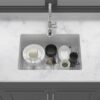 27" Undermount Single Bowl Kitchen Sink Rectangular Deep Bas With Dual Mount Installation - White - Image 7