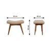 Boucle Curved Bench - Cream - Image 10