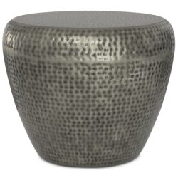 Preston - Metal Side Table - Antique Silver