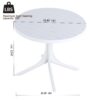 2 Lounge Chair Set With Round Table - Light Baby Blue / White - Image 3