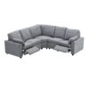 Power Recliner Sectional Sofa Home Theater Reclining Sofa With Two USB Ports, Two Storage Drawers For Living Room - Gray - Image 12