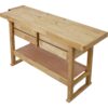 Workbench With 4 Drawers Wooden Workbench For Garage Workshop And Home - Natural - Image 8