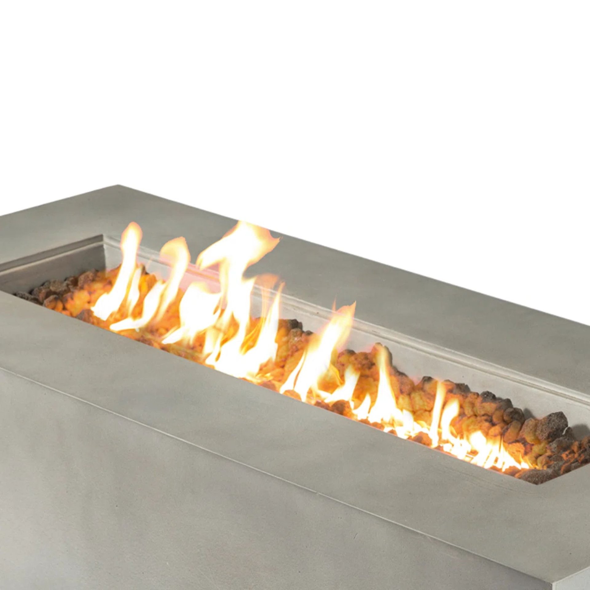 Propane Outdoor Fire Pit Table - Cream White - Image 5