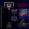 Portable Basketball Hoop Basketball System 8-10Ft Height Adjustable For Youth Adults LED Basketball Hoop Lights, Colorful Lights, Waterproof, Super Bright To Play At Night Outdoors, Good Gift For Kids - Black - Image 17