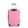 Hardshell Suitcase Double Spinner Wheels Pp Luggage Sets Lightweight Durable Suitcase With Tsa Lock, 3 Piece Set (20/24/28) - Pink - Image 9