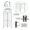 2 Pack Metal Garden Trellis For Climbing Plants Outdoor Rustproof Plant Support Rose Trellis Netting Trellis - Black - Image 12