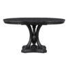 5 Piece Dining Set Retro Extendable Round Table And 4 Chairs For Kitchen Dining Room - Black - Image 14