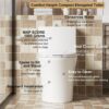 Elegant One Piece Toilet With Tornado Dual Flush, Siphonic S Trap 12", Soft Close Seat, Dual Flush, Ada Height, Glossy - Gloss White - Image 8