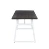 Geo - Industrial Dining Table - Vintage White / Espresso - Image 2