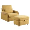 Huckleberry - Accent Chair With Storage Ottoman And Folding Side Table - Yellow - Image 12