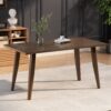 Farmhouse Style Indoor Wood Dining Set With 6 Chairs And Dining Table - Brown - Image 5