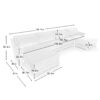 Elegant Four Seater Sofa With Movable Ottoman And Lumbar Pillow Frame Ergonomic Design - Beige - Image 18