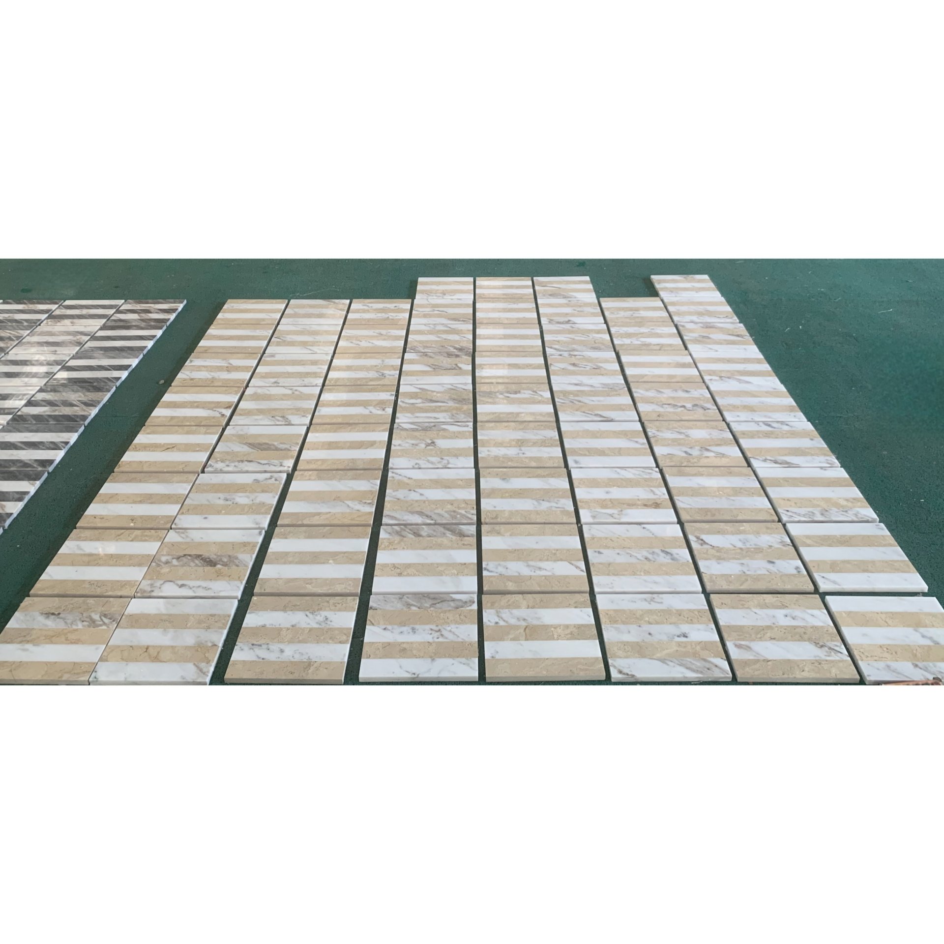 Elegant And Waterjet Polished Marble Tile For Floor And Wall Stone - White / Gold - Image 7