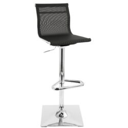 Mirage - Contemporary Adjustable Barstool With Swivel - Black