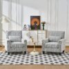 Accent Chair With Arms, Comfy Armchair For Living Room - Gray - Image 4