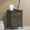 Chic Transitional Nightstand - Gray - Image 4