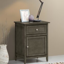 Chic Transitional Nightstand - Gray