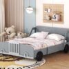 Full Size Car Shaped Platform Bed With Wheels - Gray - Image 13