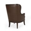 Accent Chair With Nailhead Trim And Birch Wood Legs - Dark Brown - Image 7