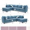Malone - Sectional - Aqua - Image 5