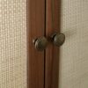 4 Door Cabinet With 1 Drawer, With 4 Adjustable Inner Shelves, Storage Cabinet - Walnut - Image 16