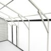 Double Garage Metal Shed With Side Entry Door - White - Image 3