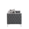 Lorreto - Velvet Loveseat - Gray - Image 3