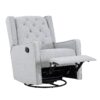Milah - Gliding Swivel Recliner Tufted Brushed - Tweed Fabric - Image 3