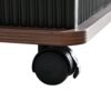 Adjustable End Table With Wheels, Modern Multifunctional Sofa Side Table With Lift Top, 360°Rotating Top And Storage Space For Living Room, Small Space - Black / Brown - Image 13
