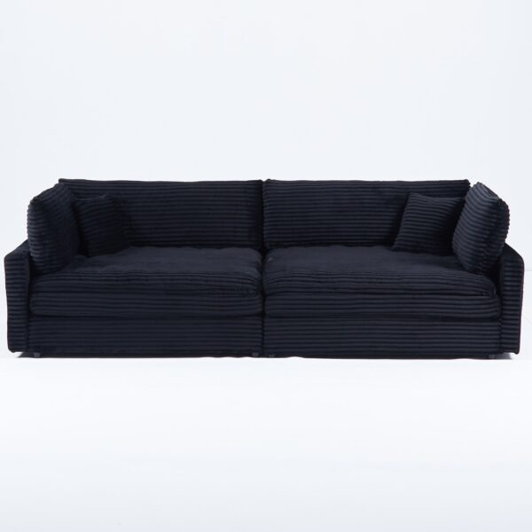 2 Throw Pillows, Four Backrests, Opening Up A New Style For The Living Room's Casual Area - Black