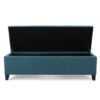 Storage Ottoman Bench With Polyester Upholstery And Wood Frame - Teal - Image 10